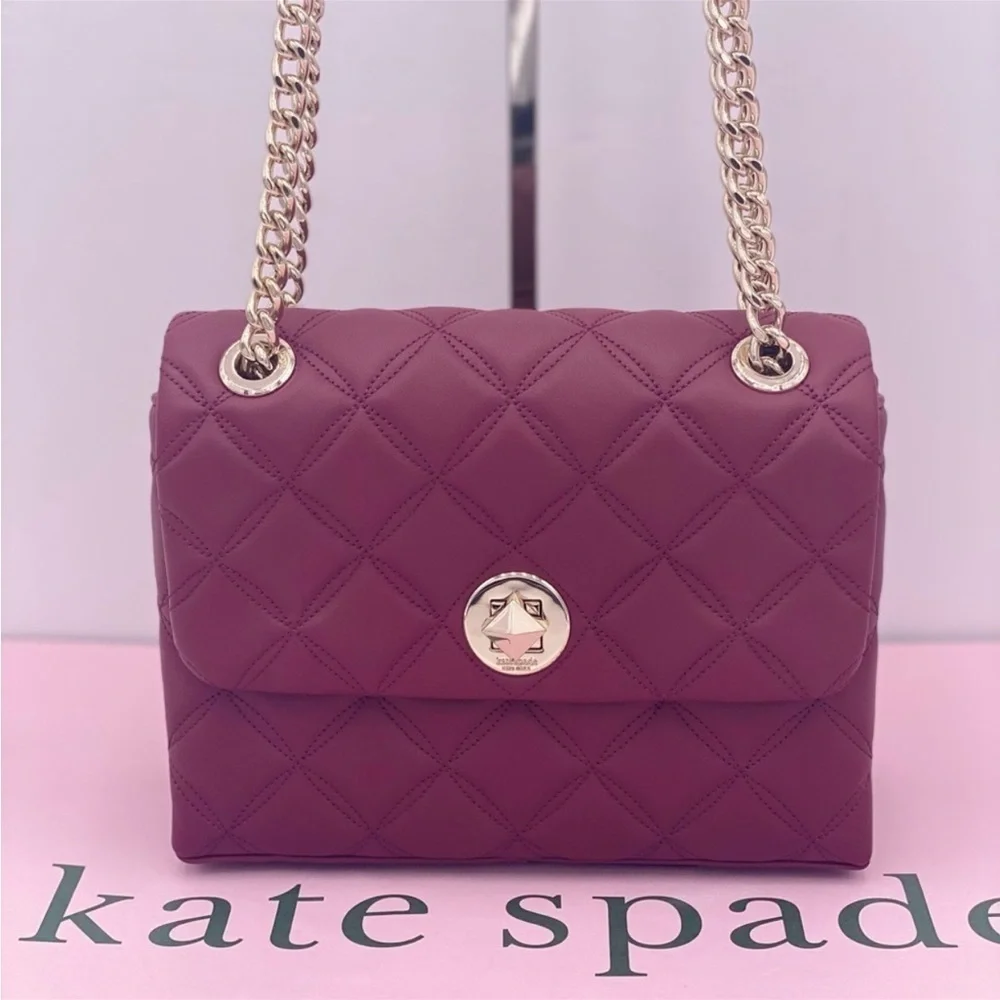 Kate Spade Natalia Quilted Leather Small Flap Crossbody Shoulder Bag